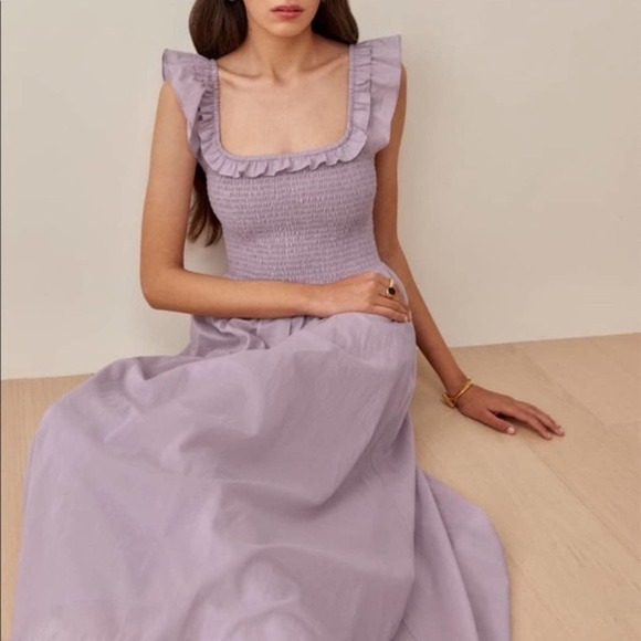 Reformation Noreen Dress - Sweat Pea Size Medium B1846 - Picture 2 of 8